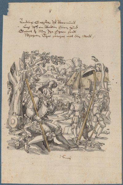 Guglielmo Tell rifiuta di onorare il cappello del governatore Gessler da Hans Kaspar Lang the Elder