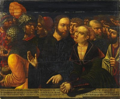 Cristo e la donna presa in adulterio da Hans Kemmer