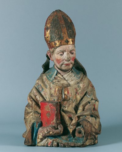 Mezza figura di un santo vescovo da Hans Klocker (Umkreis)