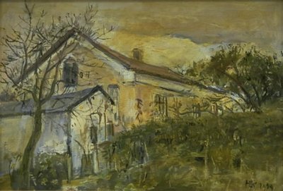 La casa di riunione a Slagslunde da Hans Knudsen