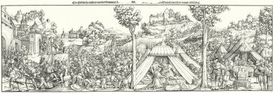 Landsknechts che combattono una battaglia all