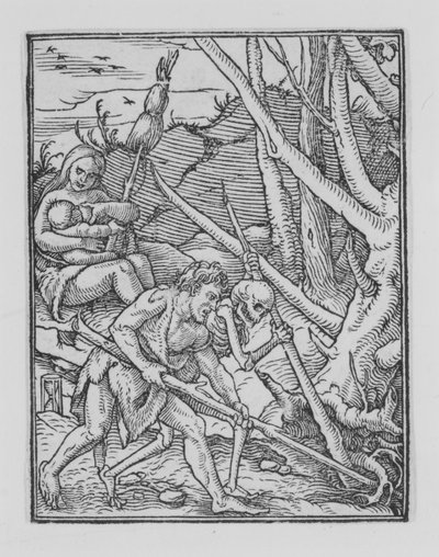 Adamo che scava, da La Danza della Morte da Hans Lützelburger