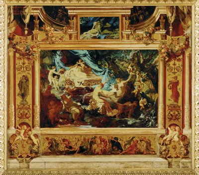 Sogno di una notte di mezza estate... (dipinto su tela) da Hans Makart