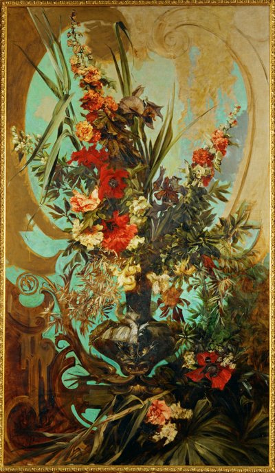 Blumenstueck - Natura morta di fiori ... (dipinto su tela) da Hans Makart