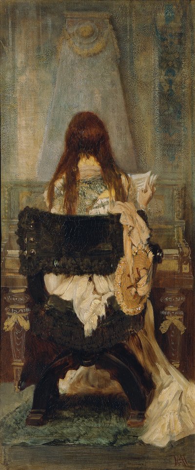 Dama al clavicembalo da Hans Makart