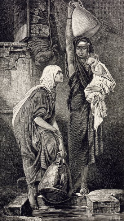Donne egiziane che attingono acqua da Hans Makart