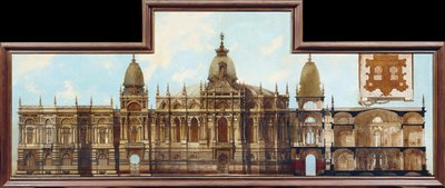 Progetto per un palazzo: retro e pianta da Hans Makart