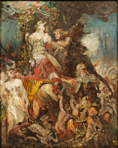 Hans Makart Processione trionfale di Diana con Bacco da Hans Makart