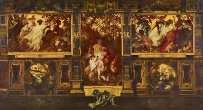 Amoretti moderni – Progetto per la decorazione di una parete da Hans Makart