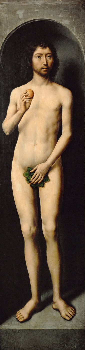 Adamo. Ala laterale del piccolo trittico di San Giovanni Battista da Hans Memling