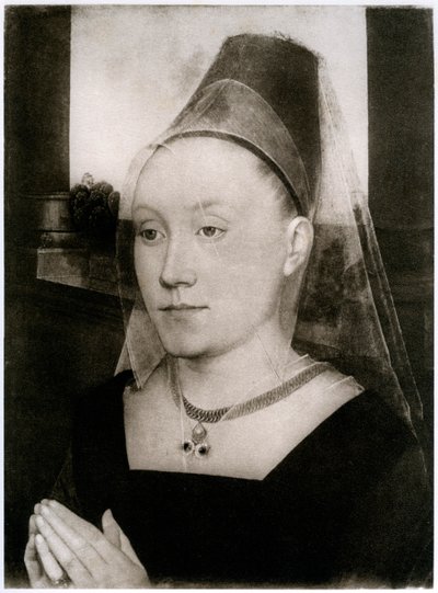 Barbara Van Vlaenderbergh, moglie di Guillaume Moreel, c1480, 1927 da Hans Memling