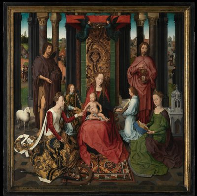 Pannello centrale del Trittico di San Giovanni Battista e San Giovanni Evangelista da Hans Memling
