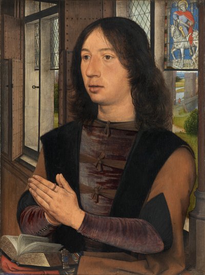 (dettaglio) del Dittico di Maarten van Nieuwenhove da Hans Memling
