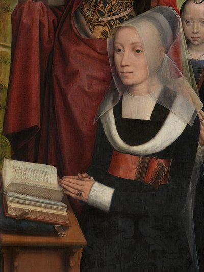 (dettaglio) Trittico di Willem Moreel da Hans Memling