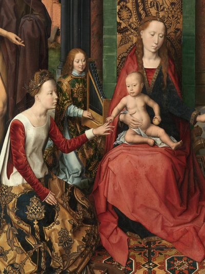 Pannello centrale del Trittico di San Giovanni Battista e San Giovanni Evangelista (dettaglio) da Hans Memling