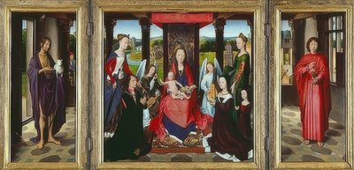 Vergine con bambino e santi (Trittico Donne). 1478 da Hans Memling