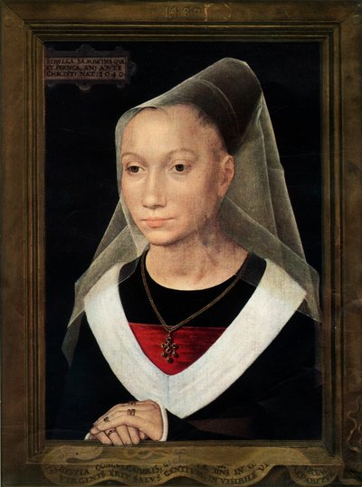 Ritratto di Marie, figlia di Willem Moreel, 1480 da Hans Memling