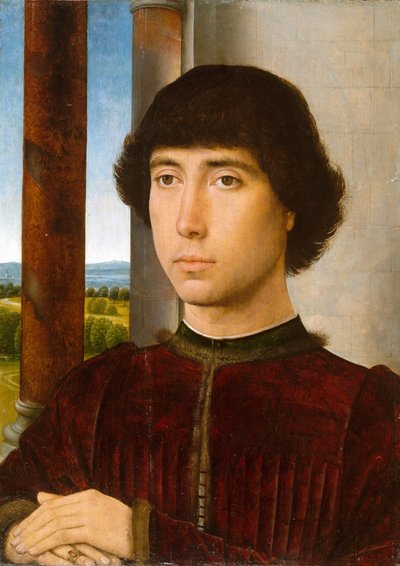 Ritratto di uomo a una loggia da Hans Memling