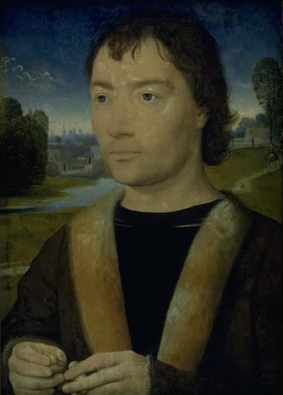 Ritratto di un giovane con un rosario da Hans Memling