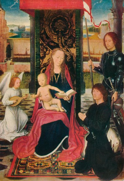 La Vergine e il Bambino con un angelo, c1480 da Hans Memling