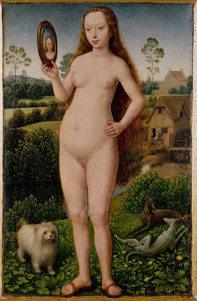 Vanità, pannello centrale del Trittico della Vanità Terrena e della Salvezza Divina, c.1485 da Hans Memling
