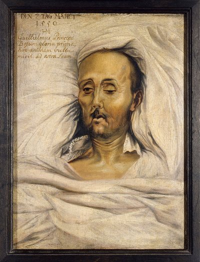 Guglielmo IV di Baviera detto il Costante sul letto di morte da Hans Mielich or Muelich