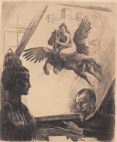 Autoritratto allegorico da Hans Nikolaj Hansen
