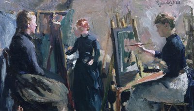 Nello studio da Hans Olaf Heyerdahl