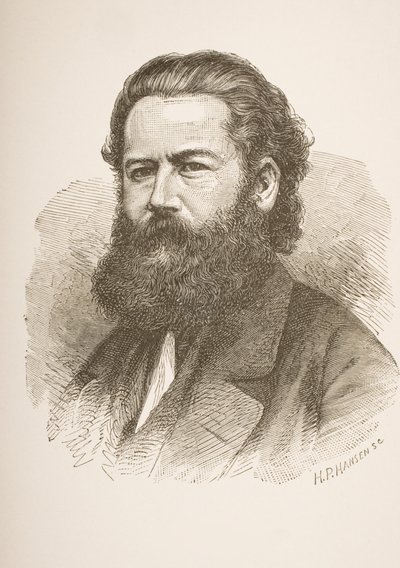 Henrik Ibsen (1828-1906) c.1858 da Hans Peter Hansen