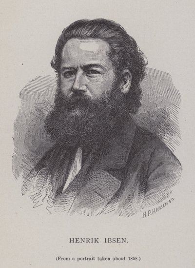 Henrik Ibsen, drammaturgo, regista teatrale e poeta norvegese da Hans Peter Hansen