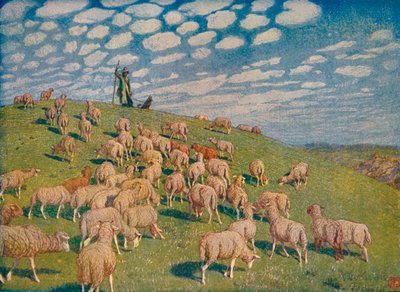 Pascolo in primavera, c1900 1903-1904 da Hans Richard von Volkmann