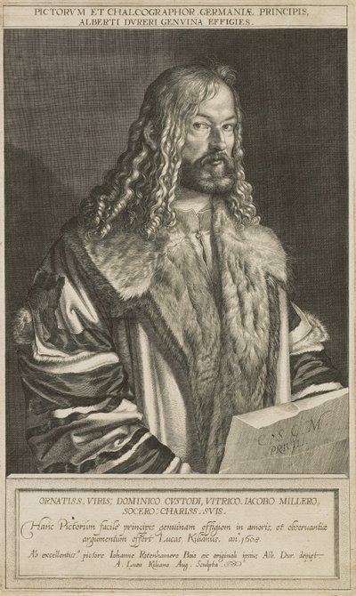 Ritratto di Dürer, inciso da Lucas Kilian da Hans Rottenhammer