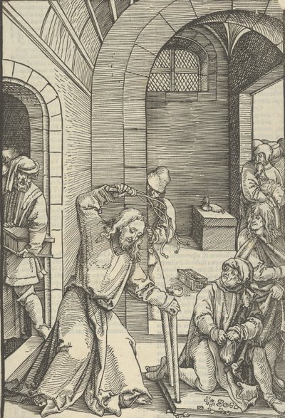 Cristo purifica il tempio, da Speculum passionis domini nostri Ihesu Christi, 1507 da Hans Schäufelein the Elder