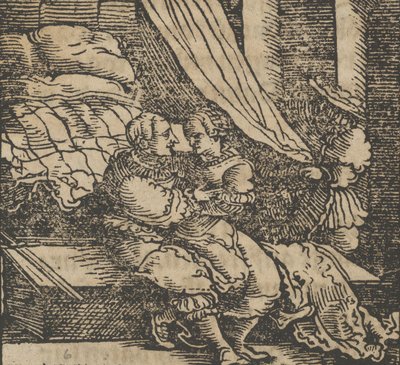 Ghismonda, Guiscardo e il Principe di Salerno, dal Decameron, prima del 1534 da Hans Schäufelein the Elder