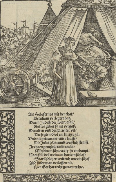 Giuditta con la Testa di Oloferne, da Das Büchle Memorial da Hans Schäufelein the Elder