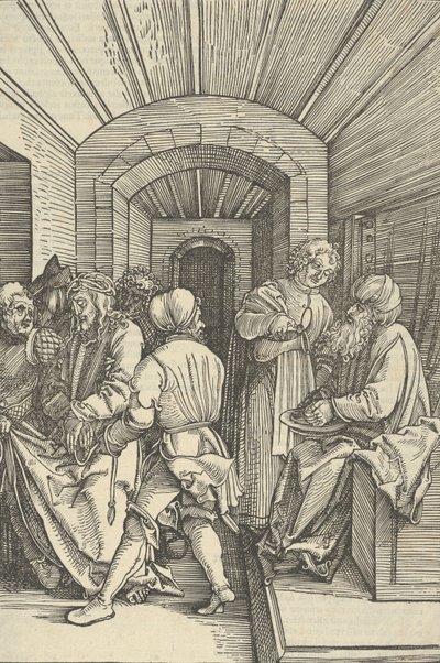 Pilato che si lava le mani, da Speculum passionis domini nostri Ihesu Christi da Hans Schäufelein the Elder
