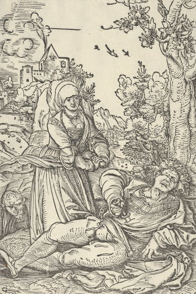 Piramus e Thisbe, ca. 1509-10 da Hans Schäufelein the Elder