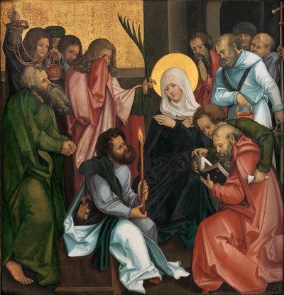 La dormizione della Vergine, retro Cristo che porta la croce da Hans Schäufelein the Elder
