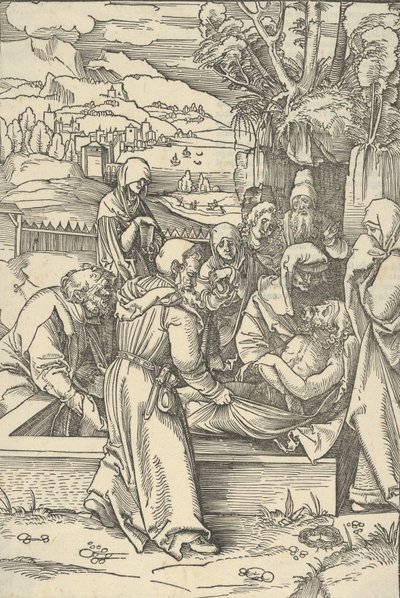 La sepoltura, da Speculum passionis domini nostri Ihesu Christi da Hans Schäufelein the Elder