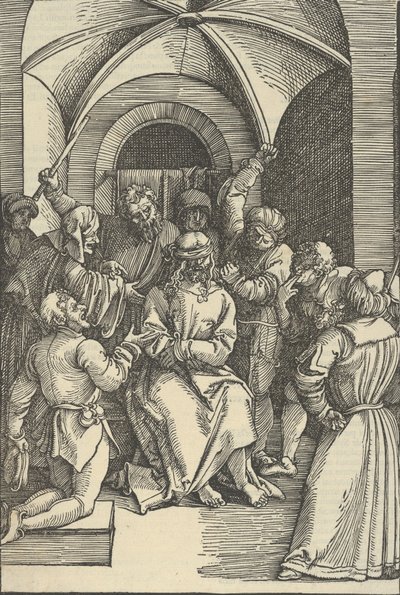 La derisione di Cristo, da Speculum passionis domini nostri Ihesu Christi, 1507 da Hans Schäufelein the Elder