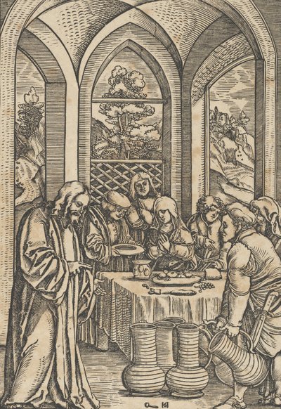 Le Nozze di Cana, dalla Vita di Cristo da Hans Schäufelein the Elder