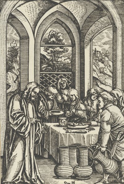 Le nozze di Cana, dalla Vita di Cristo, ca. 1511-12 da Hans Schäufelein the Elder