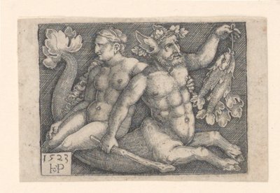 Un tritone e una ninfa da Hans Sebald Beham