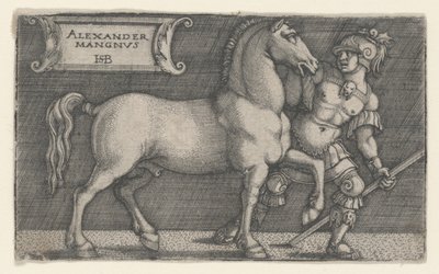 Alessandro Magno che guida Bucefalo da Hans Sebald Beham