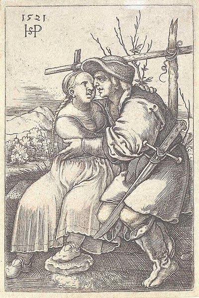 Contadino e la sua amante da Hans Sebald Beham
