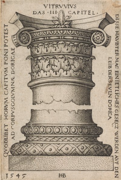 Capitello e base di una colonna da Hans Sebald Beham