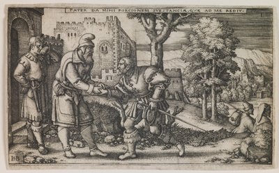 Partenza del figliol prodigo, dalla serie "Storia del figliol prodigo" da Hans Sebald Beham