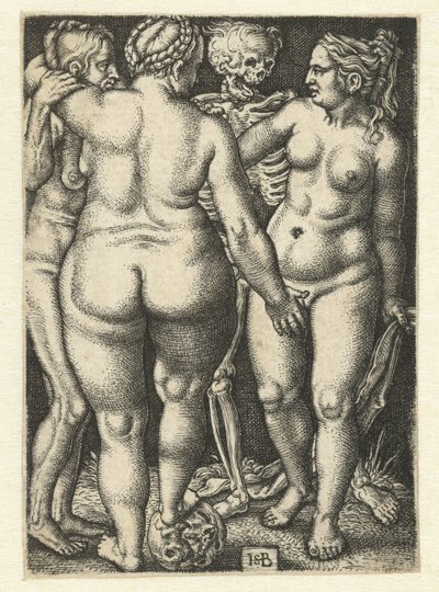 Morte e tre donne nude in piedi da Hans Sebald Beham