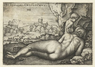 San Giovanni Crisostomo come eremita nel deserto da Hans Sebald Beham