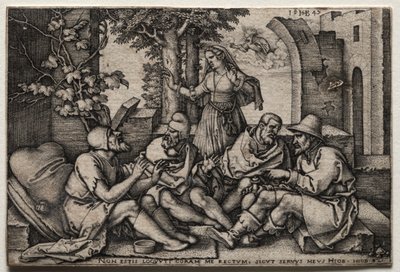 Giobbe e i suoi amici da Hans Sebald Beham